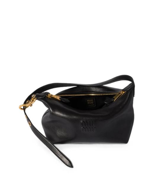 Miu Miu Black Spirit Nappa Leather Bag