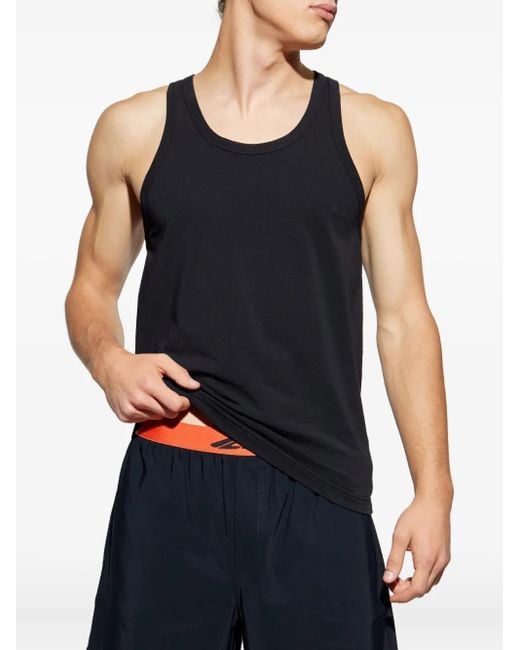 DSquared² Black Icon Logo-Print Tank for men