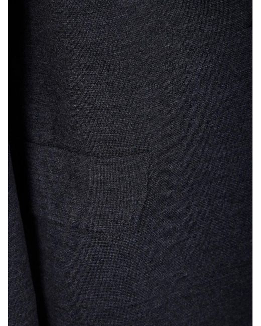 Mrz Black Notched-Lapel Wool Jacket