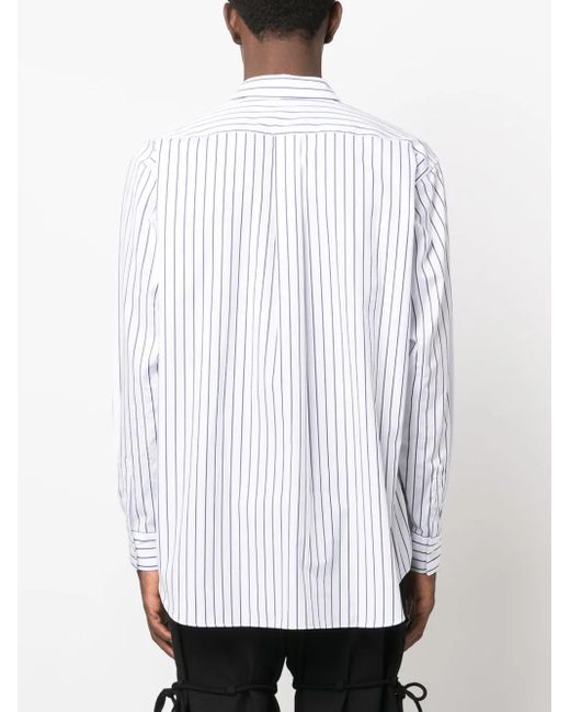 Comme des Garçons Gestreept Overhemd in het Blue voor heren