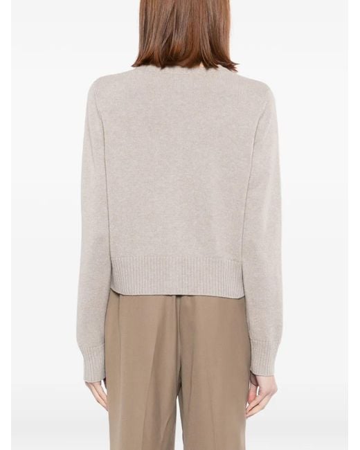 N.Peal Cashmere White Chunky Crop Cardigan