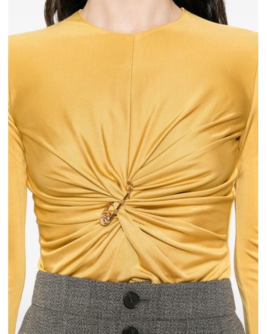 Blouse À Fronces Versace en coloris Yellow