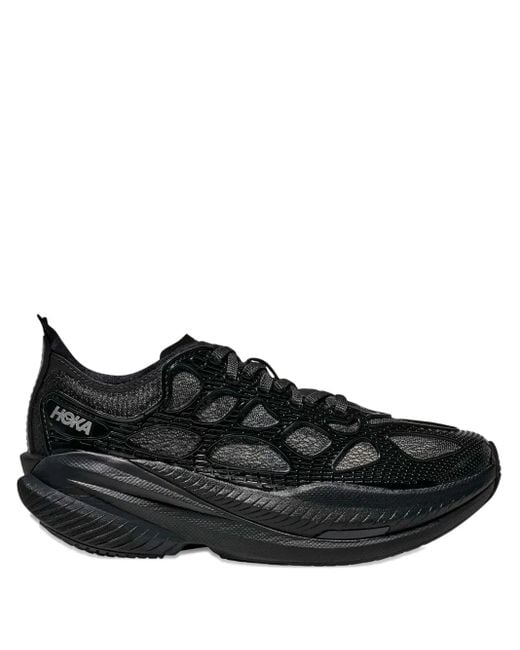Hoka One One Black Mach X Caged Sneakers