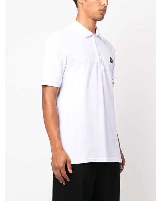 Polo Skull And Bones di Philipp Plein in White da Uomo