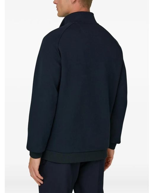 Boggi Blue Quarter-Zip Sweatshirt for men