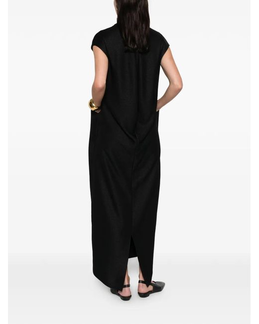 Calvin Klein Black Thea Mock-Neck Maxi Dress
