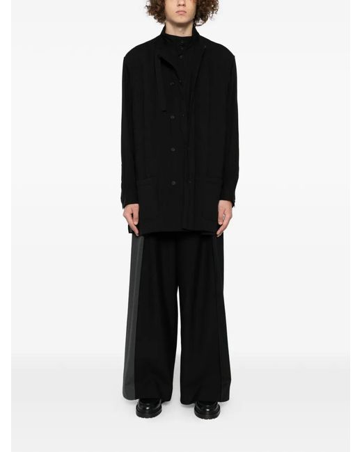 Yohji Yamamoto Black Padded Shirt Jacket for men