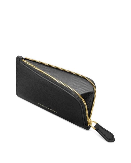 Maison De Sabre Black Portefeuille En Cuir À Fermeture Zippée