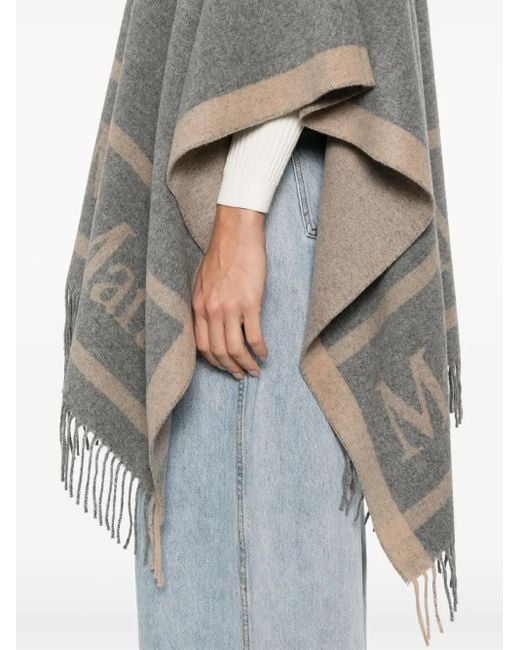 Max Mara Gray Wool Parka