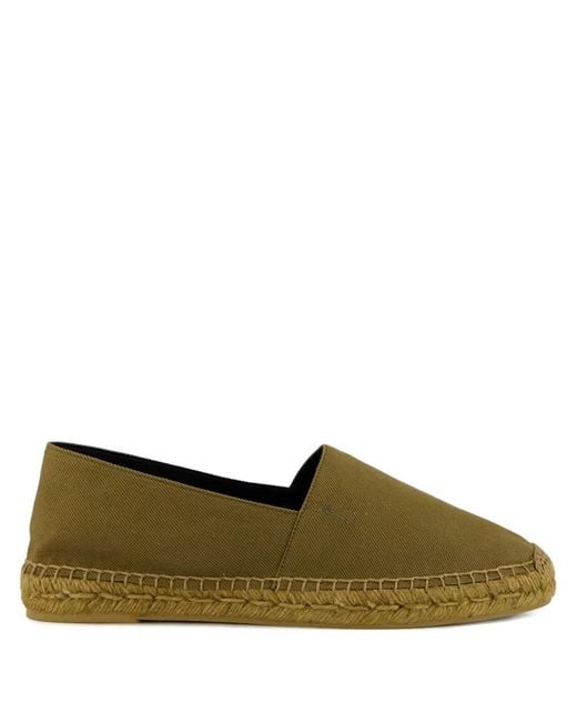 Saint Laurent Green Rubber-Sole Espadrilles for men