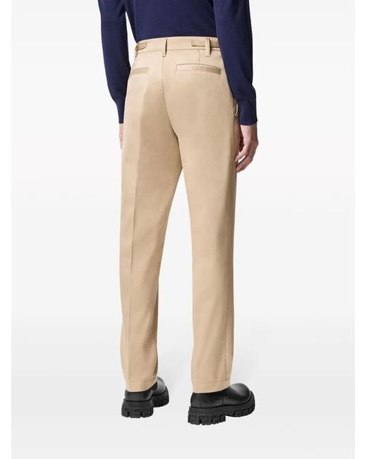 Versace Natural Tapered-Leg Chino Trousers for men