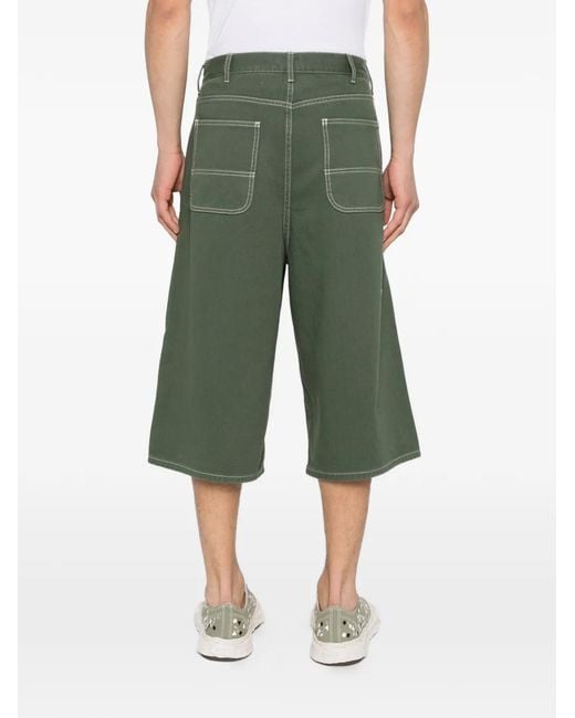 AWAKE NY Green Contrast-Stitching Bermuda Short for men