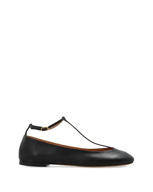 odissi-t-strap-buckled-leather-ballet-flats-in-white-lyst