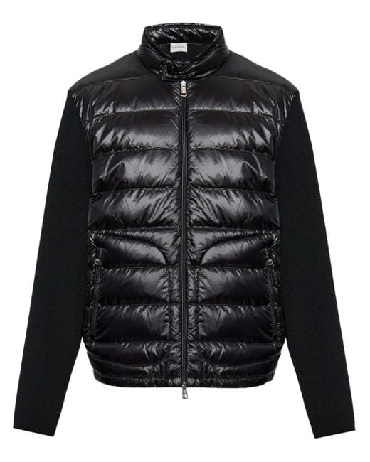 Moncler Black Down Cardigan for men