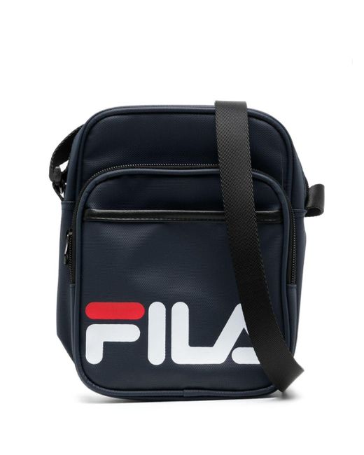 Fila Black Logo-print Messenger Bag for men