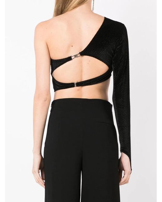 Amir Slama Black Cut-Out Detail Velvet Body
