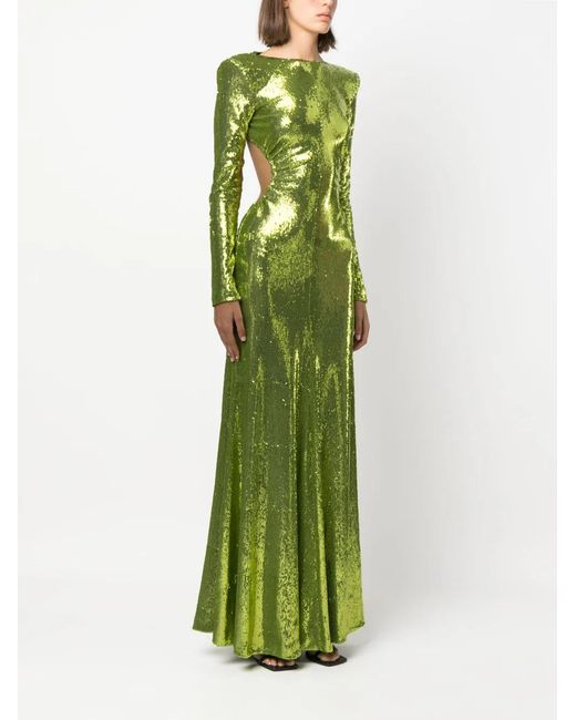Philosophy Di Lorenzo Serafini Green Sequin Long Dress
