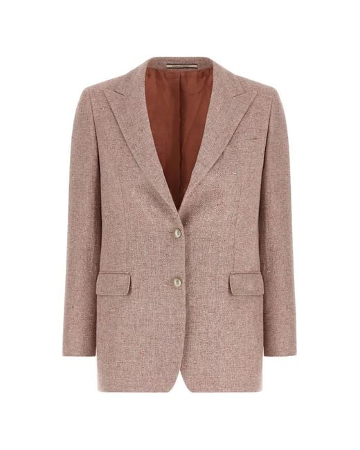 Tagliatore Brown Bertha Single-Breasted Blazer