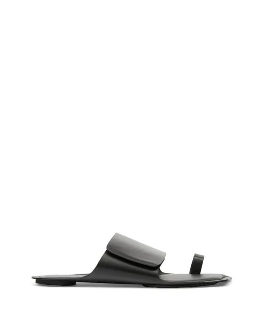 MM6 by Maison Margiela White Toe-Strap Leather Sandals for men