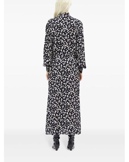 MSGM White Spot-Print Maxi Dress