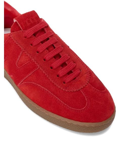 Baskets En Daim À Empiècements MSGM en coloris Red