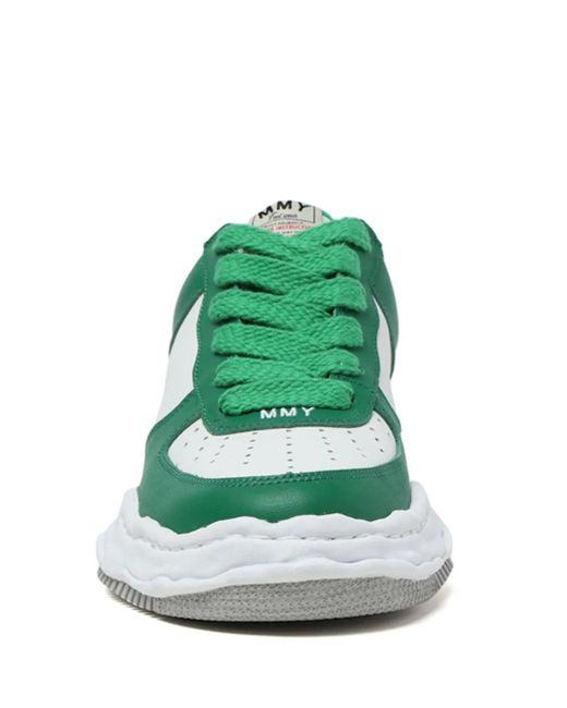 Maison Mihara Yasuhiro Green Wayne Low-Top Leather Sneakers for men