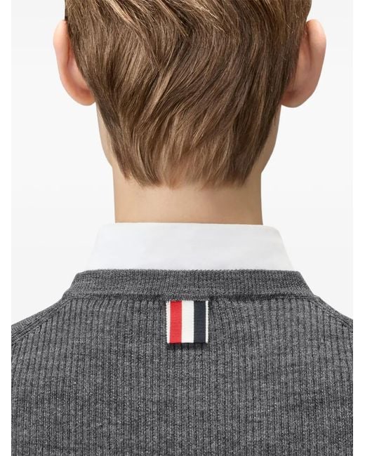 Thom Browne Gray Haut À Rayure Tricolore