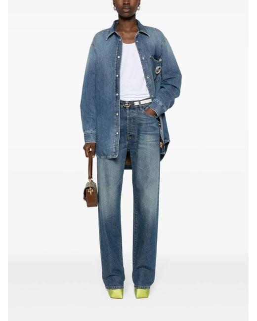 Gucci Blue Interlocking G Denim Jacket