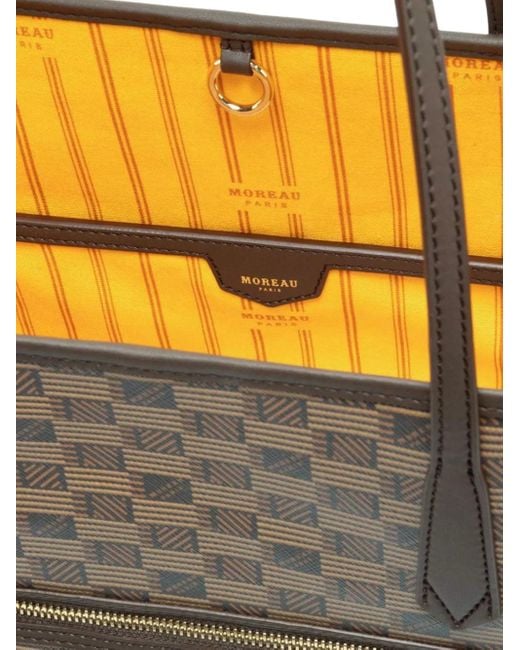 Moreau White Medium Monaco Geometric-Pattern Shoulder Bag