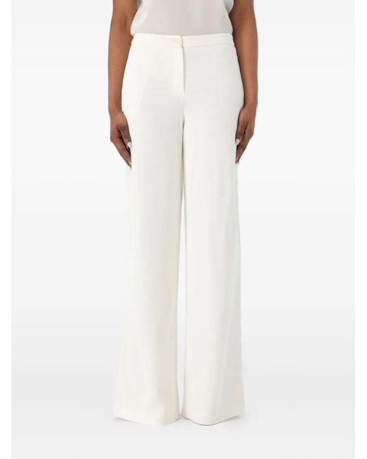 Emporio Armani White Button Trousers