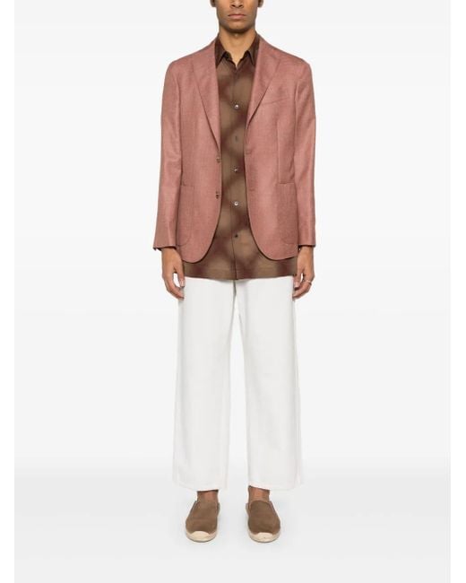 Boglioli Pink Interwoven Blazer for men