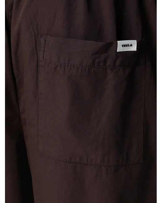 Tekla Black Drawstring-Waistband Pajama Pants for men