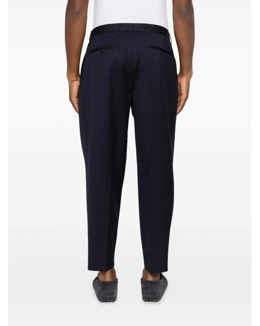 Briglia 1949 Blue Portobello Button-Fastening Trousers for men