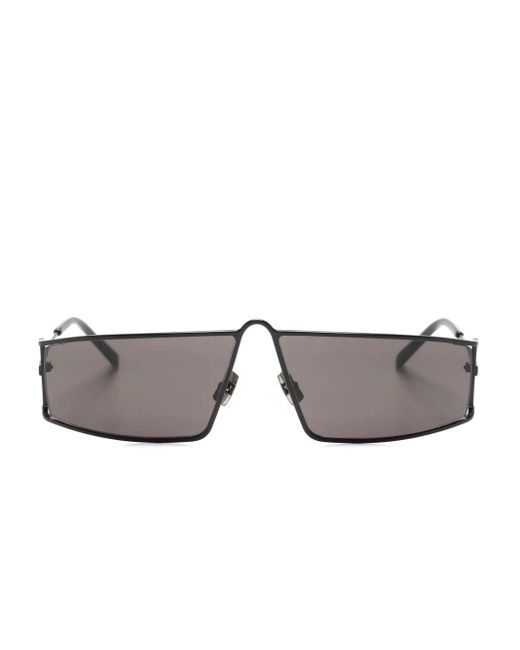 Saint Laurent Gray Sl 606 Rectangle-Frame Sunglasses