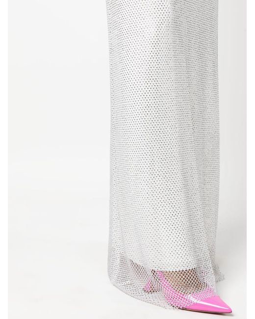 Robe longue à design superposé Max Mara en coloris White