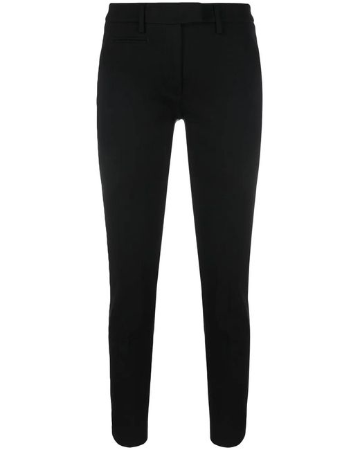 Dondup Black Mid-Rise Skinny Cut Trousers