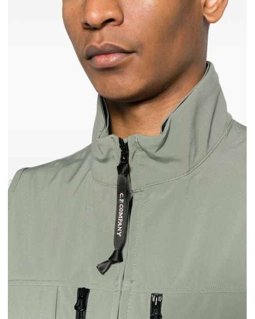 Gilet zippé à lentille de lunette signature C P Company pour homme en coloris Green
