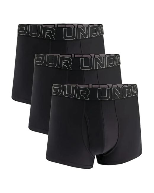Set de tres bóxeres con logo Under Armour de hombre de color Black