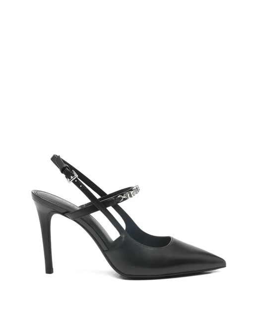 Michael Kors Black Dina Leather Slingback Pumps