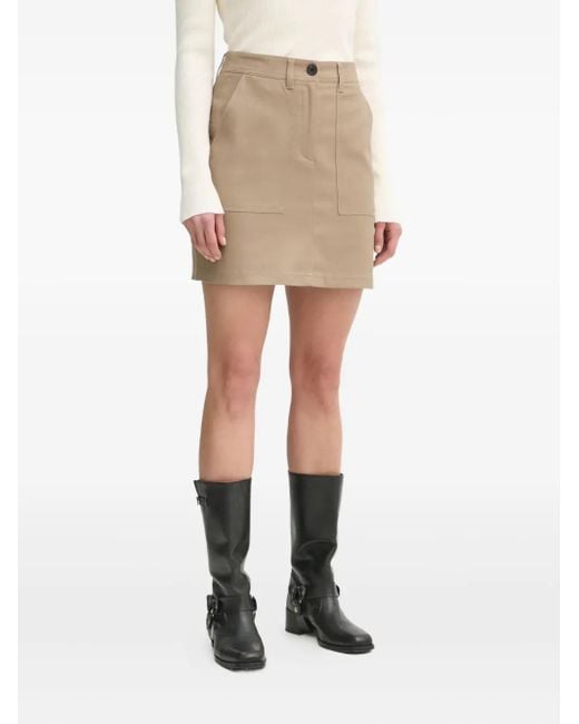 Marc O' Polo Natural Button-Fastening Mini Skirt