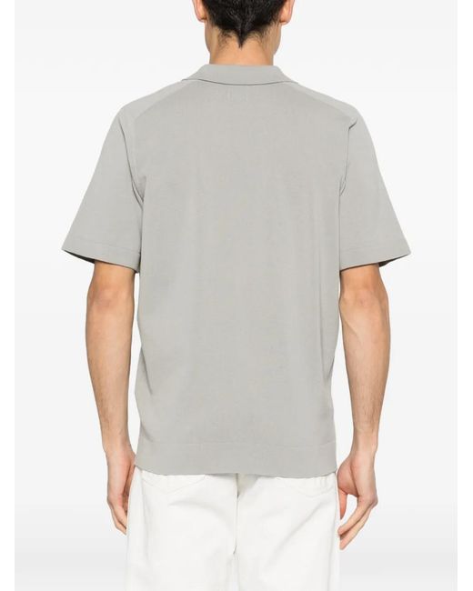 C P Company Gray Split-Neck Top for men