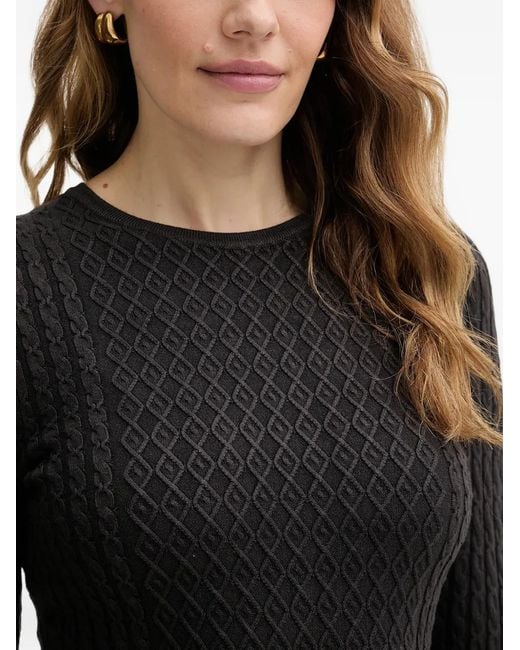 Guess Black Textured Belted Mini Dress
