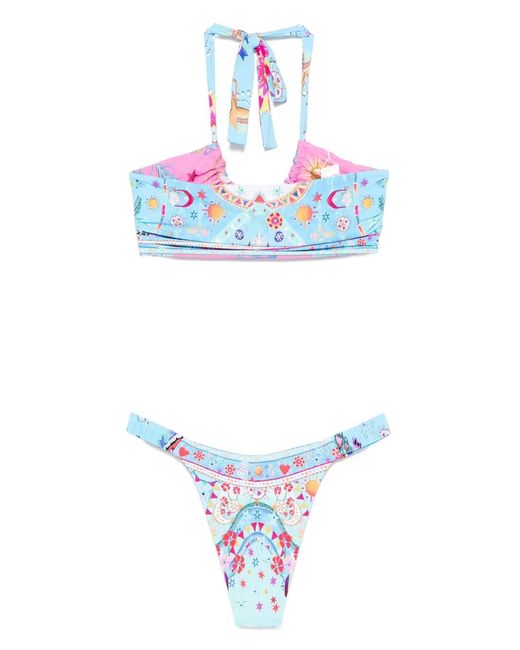 Camilla White Reversible Printed Bikini