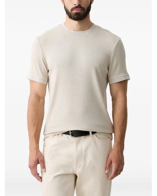 Joop! White Ribbed-Knit T-Shirt for men