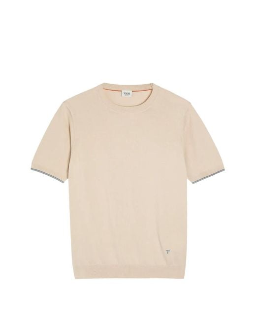 Tod's Natural Cotton Fine-Knit Top for men