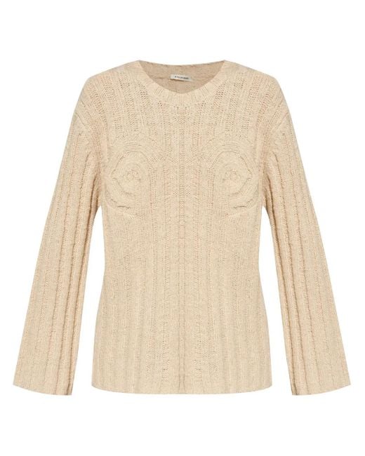 By Malene Birger Natural Cirra Ribbed Knit Sweater
