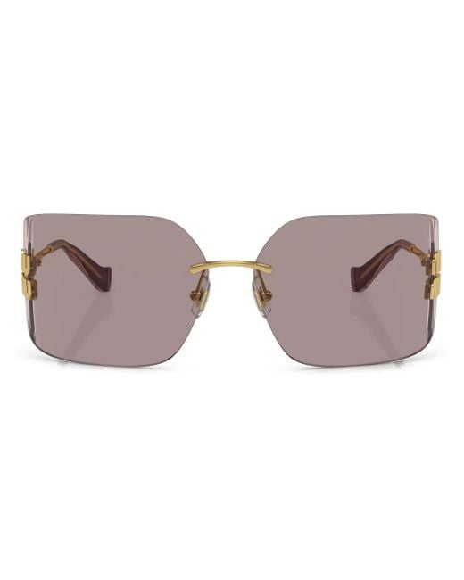 Miu Miu Pink Miu Mu 54ys Square-frame Metal Sunglasses