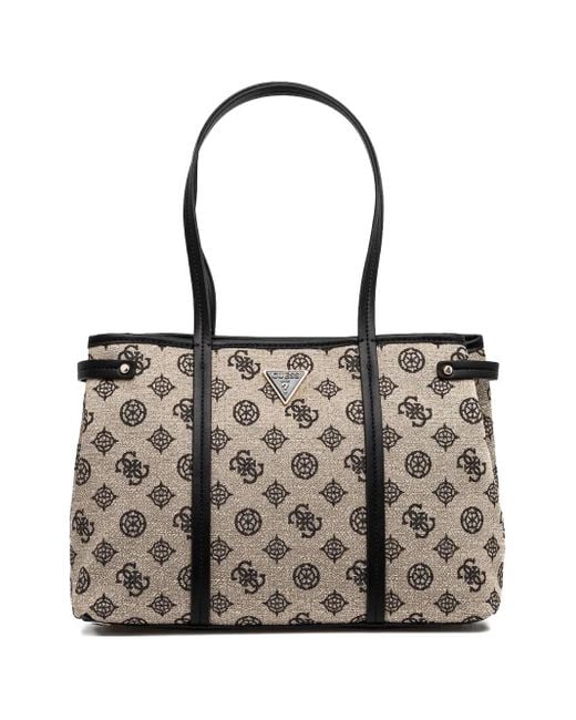Guess モノグラム ハンドバッグ Black