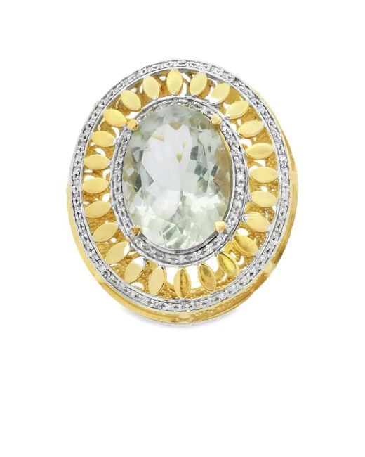 Lisa Nik Metallic 18K Quartz And Diamond Ring