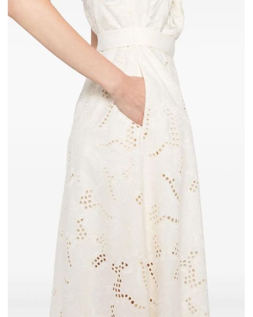Elie Saab エンブロイダリー ロングドレス White